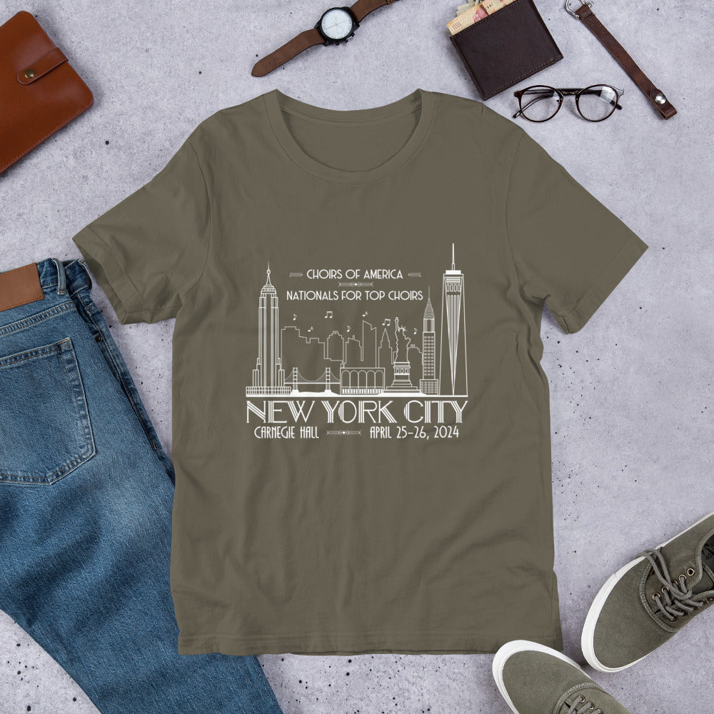 Nationals for Top Choirs, April 25-26, 2024 | Carnegie Hall | Unisex t-shirt