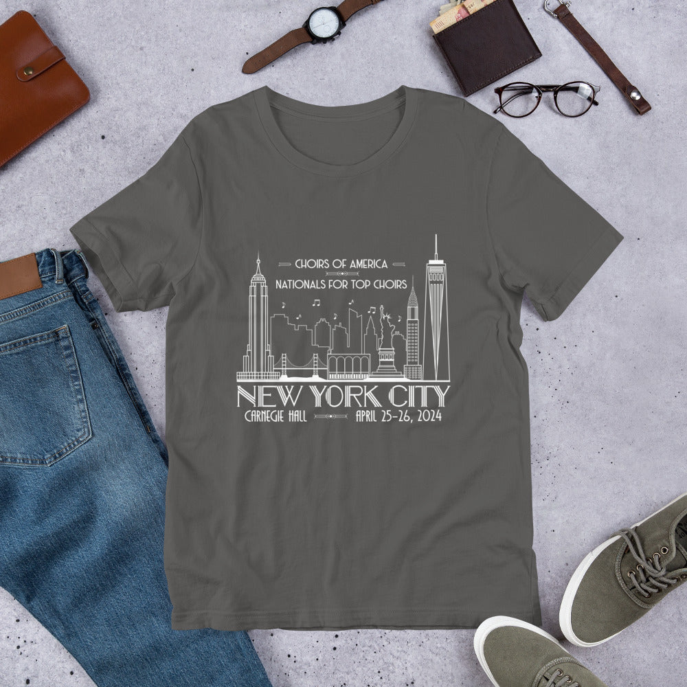 Nationals for Top Choirs, April 25-26, 2024 | Carnegie Hall | Unisex t-shirt