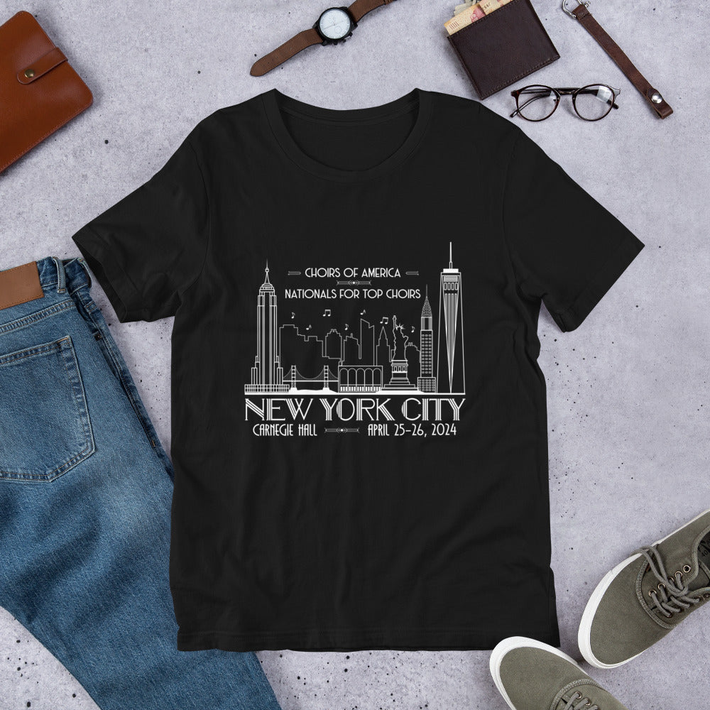 Nationals for Top Choirs, April 25-26, 2024 | Carnegie Hall | Unisex t-shirt