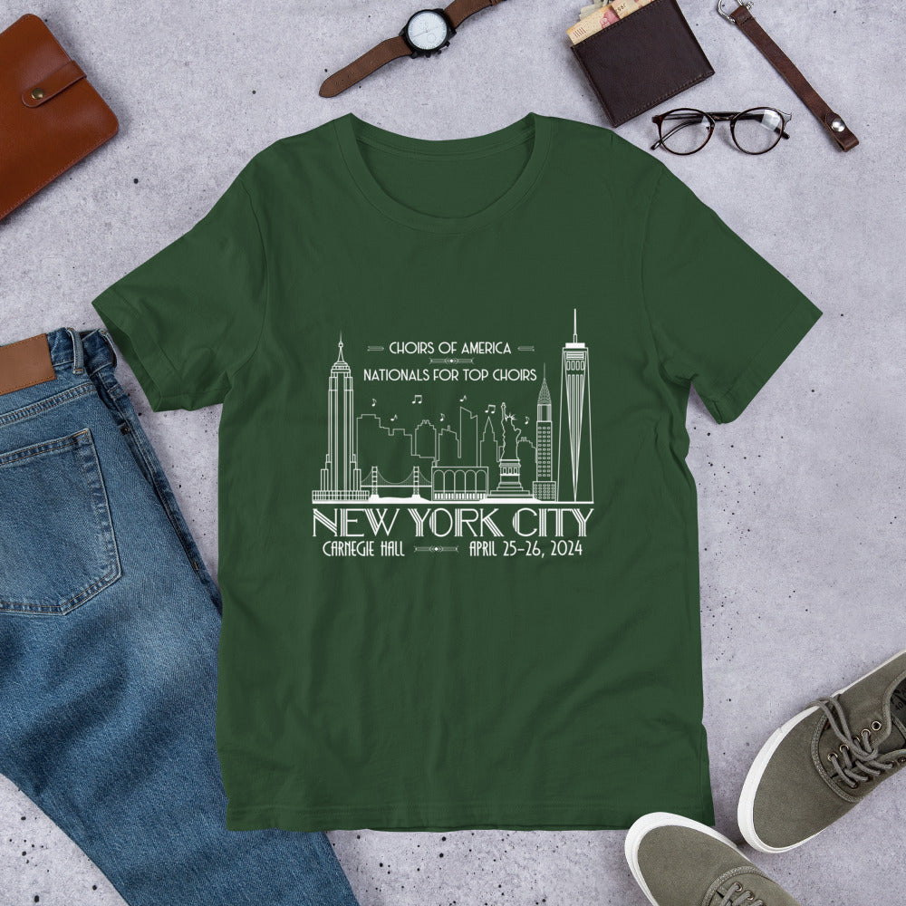 Nationals for Top Choirs, April 25-26, 2024 | Carnegie Hall | Unisex t-shirt
