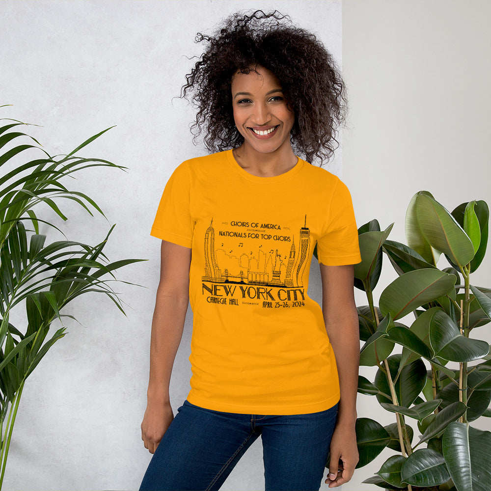 Nationals for Top Choirs, April 25-26, 2024 | Carnegie Hall | Unisex t-shirt