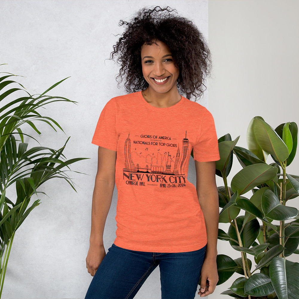 Nationals for Top Choirs, April 25-26, 2024 | Carnegie Hall | Unisex t-shirt