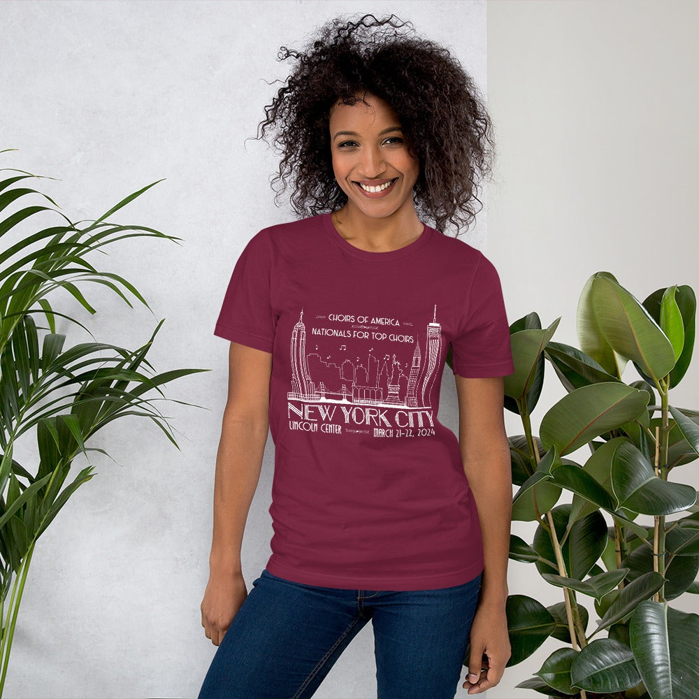 Nationals for Top Choirs, March 21-22, 2024 | Lincoln Center | Unisex t-shirt