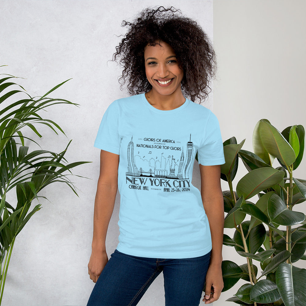 Nationals for Top Choirs, April 25-26, 2024 | Carnegie Hall | Unisex t-shirt