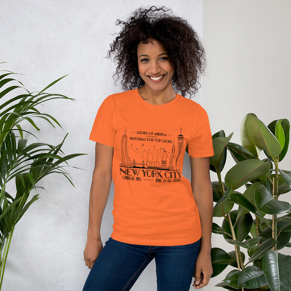 Nationals for Top Choirs, April 25-26, 2024 | Carnegie Hall | Unisex t-shirt