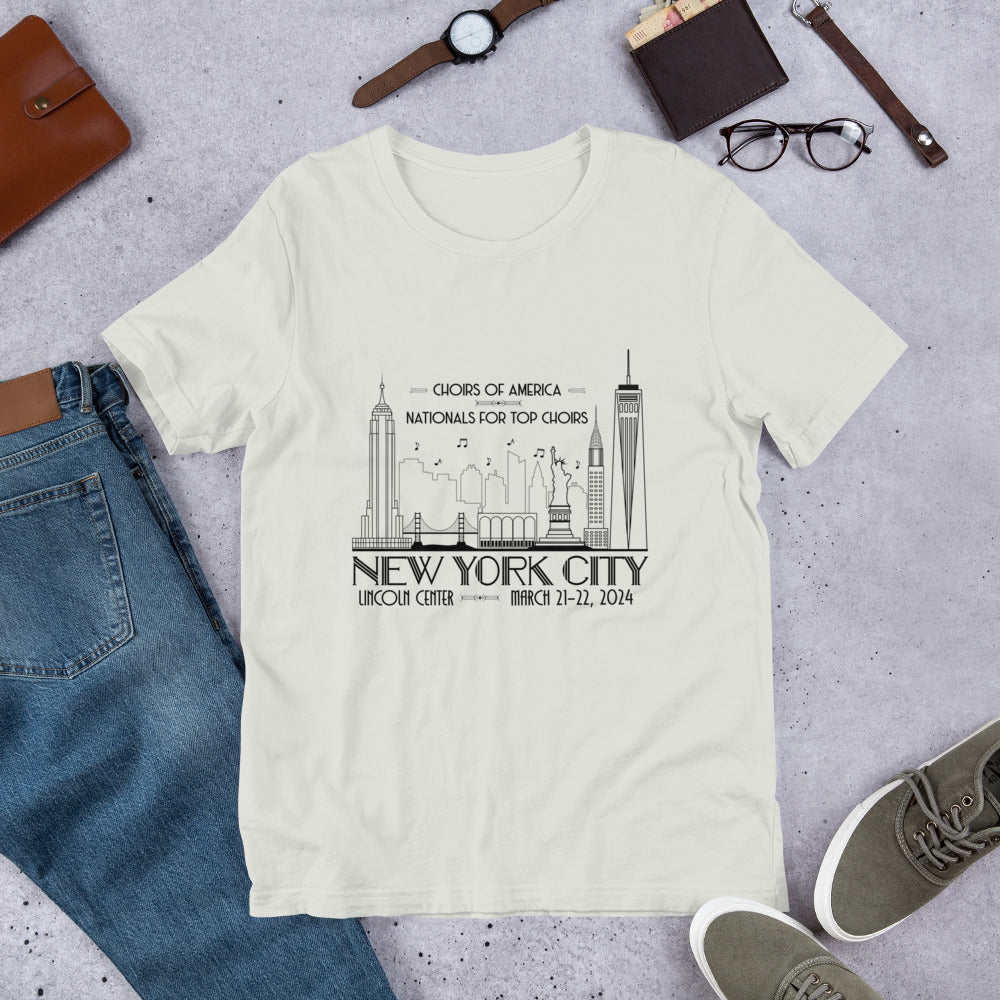 Nationals for Top Choirs, March 21-22, 2024 | Lincoln Center | Unisex t-shirt