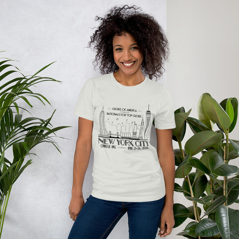 Nationals for Top Choirs, April 25-26, 2024 | Carnegie Hall | Unisex t-shirt