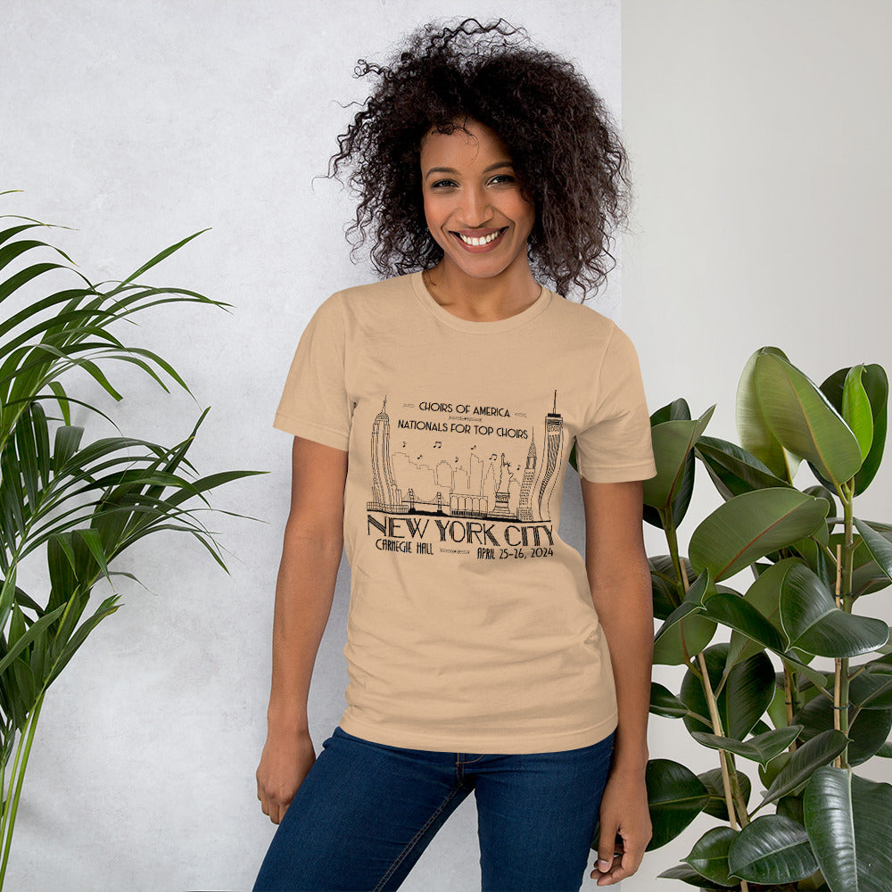 Nationals for Top Choirs, April 25-26, 2024 | Carnegie Hall | Unisex t-shirt