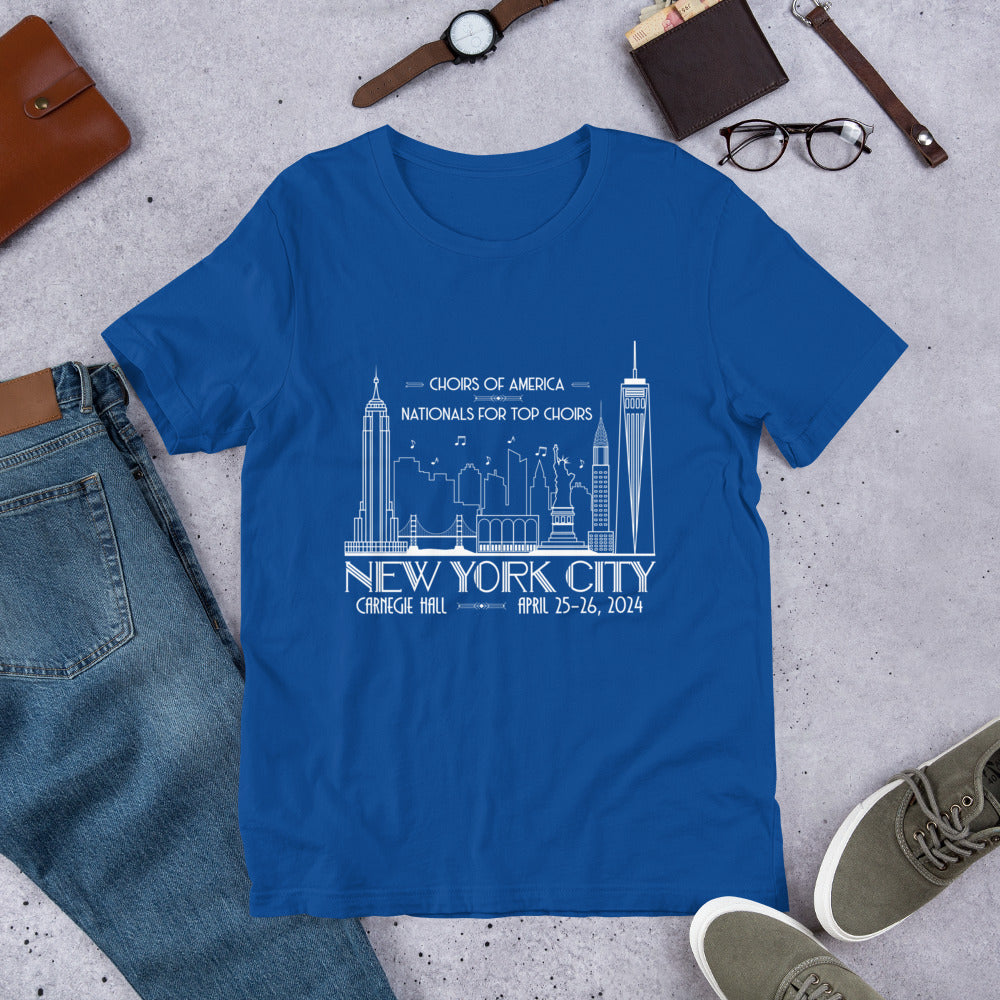 Nationals for Top Choirs, April 25-26, 2024 | Carnegie Hall | Unisex t-shirt
