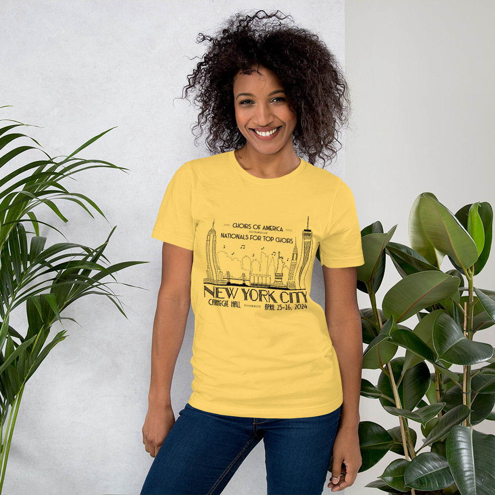 Nationals for Top Choirs, April 25-26, 2024 | Carnegie Hall | Unisex t-shirt
