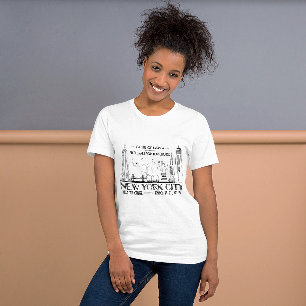 Nationals for Top Choirs, March 21-22, 2024 | Lincoln Center | Unisex t-shirt